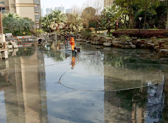 盐都景观池淤泥清理